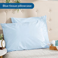 McKesson 18-918 Blue Tissue/Poly Disposable Pillowcase, 21 x 30 in, Bedding & Bed Warmers (CS/100)