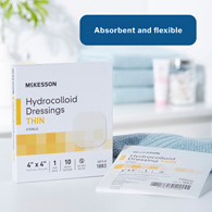 McKesson 1883 Hydrocolloid Dressing, 4 x 4 in (BX/10)