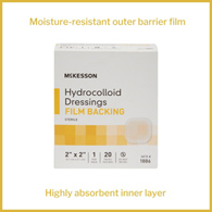 McKesson 1886 Hydrocolloid Dressing, 2 x 2 in (CS/400)