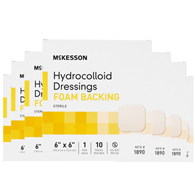 McKesson 1890 Hydrocolloid Dressing, 6 x 6 in (CS/100)