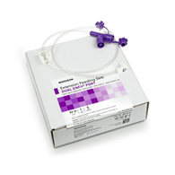 McKesson 194-0121-24-Enteral Feeding Extension Set McKesson 24 in, Enfit, Y-Port, Right Angle Connector & Clamp (CS/30)