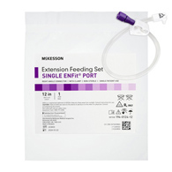 McKesson 194-0124-12-Bolus Enteral Feeding Extension Tube Set McKesson 12 in, Enfit, Secure Lock Right Angle (EA/1)