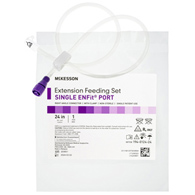 McKesson 194-0124-24 Bolus Enteral Feeding Extension Tube Set, 24 in (EA/1)