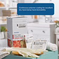 McKesson Perry Performance Plus McKesson 20-1080N Perry Performance Plus Surgical Glove, Size 8, Cream (CS/200)