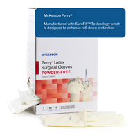 McKesson Perry McKesson 20-1085N Perry Performance Plus Surgical Glove, Size 8.5, Cream, Medical Gloves (BX/50)