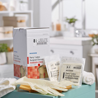 McKesson Perry McKesson 20-1085N Perry Performance Plus Surgical Glove, Size 8.5, Cream, Medical Gloves (BX/50)