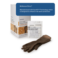 McKesson Perry McKesson 20-1360N Perry Latex Surgical Glove, Size 6, Brown, Medical Gloves (BX/50)