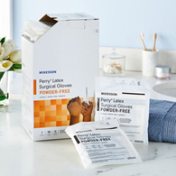 McKesson Perry McKesson 20-1360N Perry Latex Surgical Glove, Size 6, Brown, Medical Gloves (CS/200)