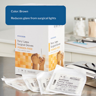 McKesson Perry McKesson 20-1365N Perry Latex Surgical Glove, Size 6.5, Brown, Medical Gloves (BX/50)