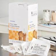 McKesson Perry McKesson 20-1365N Perry Latex Surgical Glove, Size 6.5, Brown, Medical Gloves (CS/200)