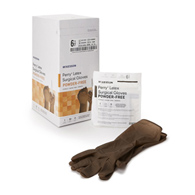 McKesson Perry McKesson 20-1365N Perry Latex Surgical Glove, Size 6.5, Brown, Medical Gloves (CS/200)