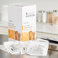 McKesson Perry McKesson 20-1375N Perry Latex Surgical Glove, Size 7.5, Brown, Medical Gloves (BX/50)