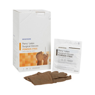 McKesson Perry McKesson 20-1385N Perry Latex Surgical Glove, Size 8.5, Brown, Medical Gloves (CS/200)