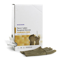 McKesson Perry McKesson 20-1390N Perry Latex Surgical Glove, Size 9, Brown (CS/200)