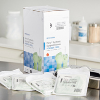 McKesson Perry Performance Plus McKesson 20-2090N Perry Performance Plus Polyisoprene Surgical Glove, Size 9 (CS/200)