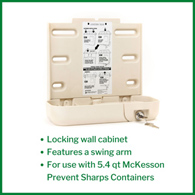 McKesson Prevent McKesson 2240-McKesson Prevent Sharps Collector Bracket, Brackets & Cabinets (CS)
