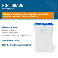 McKesson Prevent McKesson 2257 Prevent Pharmaceutical Waste Container, 18 gal, 24.6 x 17.3 x 13 in (CS/7)