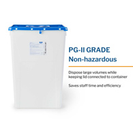 McKesson Prevent McKesson 2257 Prevent Pharmaceutical Waste Container, 18 gal, 24.6 x 17.3 x 13 in (CS/7)