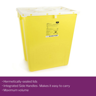 McKesson Prevent McKesson 2259 Prevent Chemotherapy Sharps Container, 12 gal, 20.8 x 17.3 x 13 in (CS/8)