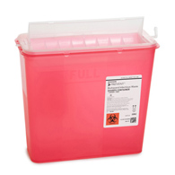 McKesson Prevent McKesson 2262 Prevent Red Sharps Container, 1-1/4 gal, 10-3/4 x 10-1/2 x 4-3/4 in (BX/10)
