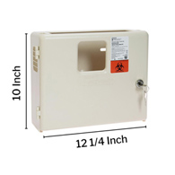 McKesson Prevent McKesson 2263 Prevent Sharps Collector Wall Cabinet, 12-1/4 x 4-3/4 x 10 in, Brackets & Cabinets (EA/1)