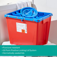 McKesson Prevent McKesson 2266 Prevent Sharps Container, 8 gal, 13-1/2 x 17.3 x 13 in, Receptacles (CS/9)