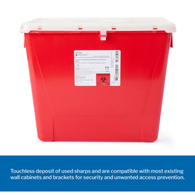 McKesson Prevent McKesson 2266 Prevent Sharps Container, 8 gal, 13-1/2 x 17.3 x 13 in, Receptacles (CS/9)