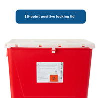 McKesson Prevent McKesson 2267 Prevent Sharps Container, 12 gal, 20.8 x 17.3 x 13 in, Receptacles (CS/8)