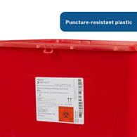 McKesson Prevent McKesson 2267 Prevent Sharps Container, 12 gal, 20.8 x 17.3 x 13 in, Receptacles (CS/8)