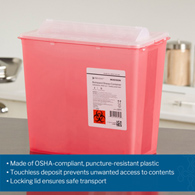 McKesson Prevent McKesson 2271 Prevent Sharps Container, 2 gal, 9-1/4 x 10 x 6 in, Trash Bags & (CS/20)