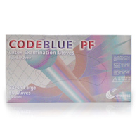 CODEBLUE PF McKesson 23-36-CodeBlue PF Latex Extended Cuff Length Exam Glove, Large, Blue (CS/10)