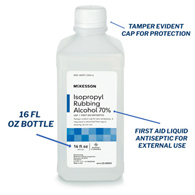 McKesson 23-D0022 Isopropyl Rubbing Alcohol-12/Case
