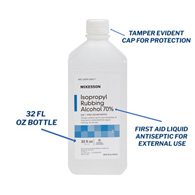 McKesson 23-D0024 Isopropyl Rubbing Alcohol-12/Case