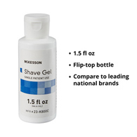 McKesson 23-K800C Shaving Gel, 1.5 oz (CS/96)