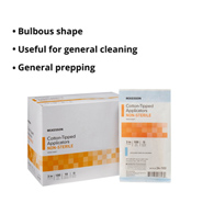 McKesson 24-103 Cotton-Tipped Applicators-1000/Box