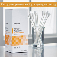 McKesson 24-808 Rayon-Tipped OBGYN Applicators-50/Box