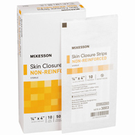 McKesson 3003-McKesson Non-Reinforced Skin Closure Strip, 1/4 x 4 in., Skin Closure Strips (CS)
