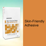 McKesson 3004-McKesson Non-Reinforced Skin Closure Strip, 1/2 x 4 in., Skin Closure Strips (CS)
