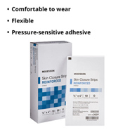 McKesson 3009 Skin Closure Reinforced Strip, (BX/50)