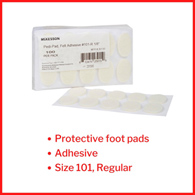 McKesson Pedi-Pad McKesson 30130 Pedi-Pad Protective Pad, Size 101 - Regular, Ankle Braces & ft Supports (PK/100)