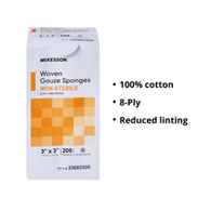 McKesson 33082000 Medi-Pak Non-Sterile Gauze Sponges-4000/Case