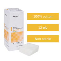 McKesson 33122000 Medi-Pak Non-Sterile Gauze Sponges-4000/Case