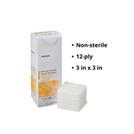 McKesson 42332000-McKesson NonSterile USP Type VII Gauze Sponge, 3 x 3 Inch, Gauze Dressings (CS)