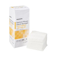 McKesson 42422000-McKesson NonSterile USP Type VII Gauze Sponge, 4 x 4 Inch, Gauze Dressings (PK)