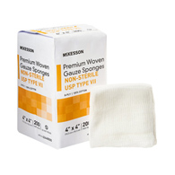 McKesson 42448000-McKesson NonSterile USP Type VII Gauze Sponge, 4 x 4 Inch, Gauze Dressings (PK)