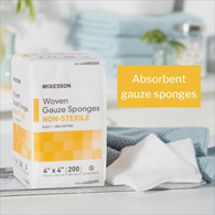 McKesson 44082000 Gauze Sponge, 4 x 4 in (BG/200)