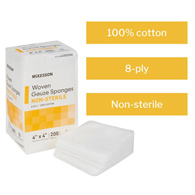 McKesson 44082000 Medi-Pak Non-Sterile Gauze Sponges-4000/Case