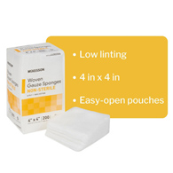 McKesson 44082000 Medi-Pak Non-Sterile Gauze Sponges-4000/Case