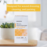 McKesson 44122000 Non-Sterile Gauze Sponge, 4 x 4 in (BG/200)