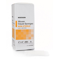 McKesson 44122000 Non-Sterile Gauze Sponge, 4 x 4 in (BG/200)